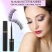 Magnetic Eyelashes and Eyeliner Kit - 12 Pairs Reusable Magnetic Lashes with Tweezers - 3D Natural Look False Eyelashes - Easy to Wear, No Glue Needed - Buy Online on SooperMarket.com