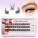 Veleasha DIY Eyelash Extension Individual Lashes with Clear Band D Curl Lash Extension Strip 39 Clusters Reusable Wispy False Eyelashes for Personal DIY at Home / FD02 12-16MM Cluster Lashes-FD02 12-16mm