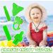 5Pcs Green Sensory Chew Necklace for Kids - Food Grade Silicone Teether Toy for Autism, Anxiety, Biting Needs - Buy Online on SooperMarket.com