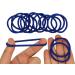 12 PCS 3mm Elastic Hair Bands - No Metal Ponytail Holders in Royal Blue for Women, Men, Girls, Kids - Buy Online on SooperMarket.com