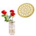LAHONI Metal Flower Frog Lid  4.7 Inch Flower Lid Arranger Round Flower Insert Lids Floral Frog Lid Organizer for Arrangement Plant Fixation (Gold)