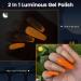 YTD Likomey Glow in the Dark Gel Nail Polish 15ml Neon Orange - Luminous UV Manicure Gel for Fluorescent Bright Nails | 0.50 Fl Oz - Buy Online on SooperMarket.com
