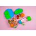b.box Food Storage Container with Two Sealed Compartments | Reusable Snack Box for Kids | Silicone Material | Open/Close Clip | Ocean Breeze - Buy Online on SooperMarket.com