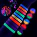 Ecofavor Water Activated UV Reactive Pastel Cake Eyeliner - 10 Colors Hydra Eye Liner for Face & Body - Glow in Blacklight for Halloween & Club Makeup - Buy Online on SooperMarket.com