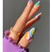 24 Pcs Colorful Candy Swirl Stiletto Press On Nails with Glue - Luvehandicraft - Buy Online on SooperMarket.com