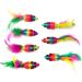 Chiwava 24PCS 5 Rattle Cat Toys with Feather Rainbow Rope - Interactive Mouse Kitten Toy - Buy Online on SooperMarket.com