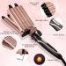 5 Barrel Curling Iron Wand - 0.6 Inch Ceramic Tourmaline Hair Waver with Dual Voltage - Perfect Waves for All Hair Types - Buy Online on SooperMarket.com