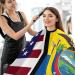 American & Ecuador Flag Barber Cape - Adult Haircut Apron for Home Salon & Barbershop | Premium Quality Hairdressing Cape - Buy Online on SooperMarket.com