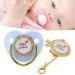 Golden Ultra-Light Silicone Baby Pacifier 0-6 Months | Plplaaoo Rhinestone Dummy - Soft Bling for Newborns (Blue) - Buy Online on SooperMarket.com