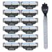 12Pcs Razor Blades Refills with 1 Handle Razors for Mach 3 Blades Replacement Blade with Double Lubrication Strip Compatible with Mach 3 Handles Shaving Manual Shaver Blade Men Father Boyfriend