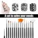 15-Part Multifunctional Painter Brush Set - Watercolor Acrylic & Nail Art Brushes for Detail Painting - Buy Online on SooperMarket.com