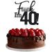VIKY Tortendeko 40 Birthday Mann 40th Kuchendeko Birthday Glitter Cake Deco 40th birthday Cake Topper Birthday 40 Kuchendeko Birthday Black 40th Birthday Party Cake Deco
