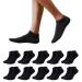 MOWENTI 10 pairs unisex sneaker socks short sports sock cotton breathable ankle socks for leisure and running 39-42 2-black