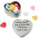 Personalised Mini Heart Shaped Tin Wishing Joy & Peace this Christmas Xmas Card Alternative Gift Filled with Mini Mints - Buy Online on SooperMarket.com