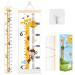 Smlper Height Chart for Kids Wall Hanging Ruler Canvas Growth Chart for Baby Wood Frame Child Height Measuring Chart for Nursery Wall D cor 79"x7.9"(Giraffe)