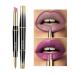 Long-lasting Lip Liner Matte Lip Pencil Waterproof Moisturizing Lipsticks Makeup Cosmetics (#02)