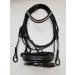Nilo bridle horse Hanna (COB) with rhinestone head straps & reins in black/bridle black with reins horse/bridle for horses/high -quality bridle thoroughbred 1 piece (1 Pack)