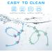 Vicloon Silicone Toy Clip 2Pcs Toy Safety Straps Food Grade Silicone Pacifier Clips Sippy Cup Strap Adjustable Stroller Pacifier Strap Hanging Toys Baby Toy Anti Drop Chain Blue/Green - Buy Online on SooperMarket.com