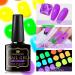MSRUIOO Glow in the Dark Gel Nail Polish Set - 6 Luminous Neon Colors for DIY Nail Art | Fluorescent Gel Polish with Glow Effect | Soak Off UV Gel Polish - Buy Online on SooperMarket.com
