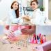 2 Set Acrylic Nail Practice Stand | Magnetic Nail Tip Art Display Holder with Reusable Adhesive Putty - Manicure Tool for Home & Salon (Metal Pink & Silver - Buy Online on SooperMarket.com