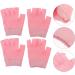 Beaupretty Gel Gloves Moisturizing Half Finger Spa Gloves for Dry Hands | Pink Hand-Cracked Lotion Gloves - Buy Online on SooperMarket.com