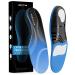 TMANI Arch Support Insoles Plantar Fasciitis for Men Women - Orthotic Support Shoe Inserts for Flat Feet - Heavy Duty Boot Insoles for Men Work Sport Walking Standing Blue 9-10 (27.5-28.5CM)