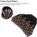 Soft Vintage Black Turban Head Wrap - Comfortable Embroidered Hair Turban for Everyday Use - Ideal Gift - Buy Online on SooperMarket.com