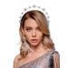 Formery Star Goddess Halo Crown Rhinestone Mary Halo Crown Headbands Stars Headpiece Hair Accessories for Women and Girls Silver