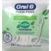 Oral-B Fresh Mint Dental Floss Picker with Scope Freshness - Non-Splintering 75 Count (5 Count) | Best Oral Care for Fresh Breath - Buy Online on SooperMarket.com