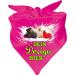 Little Fratz dog triangular scarf personalized with your desired motif (color: pink) (size 1 (55 cm)) 55 x 18 pink