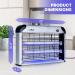 LiBa Electric Bug Zapper Indoor Insect Killer - Powerful 2800V Grid - Includes 2 Extra Replacement Bulbs - Fly and Mosquito Repellent - Easy-to-Clean with Washable Tray - Buy Online on SooperMarket.com