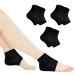 3 pairs of moisturizing socks gel heels socks soft ventilation gel heel socks Socks open toe socks for dry hard torn skin -moisturizing day care skin (black) black