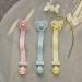 Elodie Details Pacifier Chain 2 Pack - Scandinavian Design for Baby Boys & Girls | Fabric & Wood Clip | Universal Silicone Ring | Autumn Rose & Candy Pink - Buy Online on SooperMarket.com