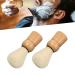 Men's Wooden Handle Shaving Brush - Mini Professional Safety Synthetic Brush for Salon Quality Shaves - Buy Online on SooperMarket.com