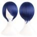 MapofBeauty 12 Short Straight Cosplay Wig (Mixed Blue) - Ideal for Parties and Costumes - Buy Online on SooperMarket.com
