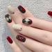 Vatocu Christmas False Nails - Short Red Press on Nails with Snowflakes, Elk, and Snowman Design (24pcs) - Perfect for Women and Girls - Buy Online on SooperMarket.com