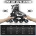 MonSports Adjustable Inline Skates for Kids - Red/Black/Blue - Light-up Wheels - Size L (US 5-8) - Buy Online on SooperMarket.com