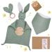 Laferka baby gift boy & girls - newborn |For birth gift set with 100% cotton cuddling cloth+bibs+bite ring+wooden shield green