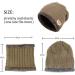 Aisprts Kids Winter Beanie Hat and Scarf Set - Knitted Thermal Fleece Lining - Khaki - Buy Online on SooperMarket.com