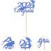 Alipis 15pcs 2024 Graduation Cupcake Toppers Glitter Graduation Cap Cake Toppers Congrats Grad Centerpiece Sticks 2024 Graduation Theme Party Cake Decorations Blue - Buy Online on SooperMarket.com