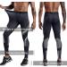 OEBLD Compression Pants Men UV Blocking Running Tights 1 or 2 Pack - Black Gym Leggings for Athletic Workout | Large Size - Buy Online on SooperMarket.com