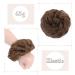 Thick Messy Curly Hair Bun Extension Scrunchie - Synthetic Updo Hairpiece for Women/Girls, Light Brown/Light Brown - 45g - Buy Online on SooperMarket.com