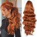 YEESHEDO Ginger Long Wavy Ponytail Hair Extension 24 Inches - Clip in Drawstring Curly Synthetic Hairpiece for Women - Buy Online on SooperMarket.com