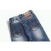 KIDSCOOL SPACE Baby Girl Boy Slim Jeans | Elastic Waist Ripped Denim Pants | 6-12 Months | Blue - Buy Online on SooperMarket.com
