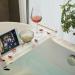 Acrylic Bathtub Tray Caddy with Non-Slip Surface and Gold Handles - Buy Online on SooperMarket.com