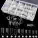500pcs Natural French Acrylic Fake Nails Art Tips - Transparent False Nails with Box for Women & Girls - Buy Online on SooperMarket.com