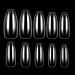 Makartt Nail Tips,Long Coffin Nails,Clear,500pcs 10 Sizes,Full Cover,Press on Nails for Easy Nail Extension Manicure Fake Nails Acrylic Nails False Nails for Gel Polish Nail Art Nail Salon DIY Nails Clear Coffin Nails