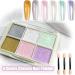 Poly Nail Gel Kit With Lamp UV 3 Color Nail Builder Gel Full Set With Chrome Nail Powder Poly Nail Extension Gel For Beginner False Nail Crystal Gels Enhancement For Women Gift (ClearWhitePink) - Buy Online on SooperMarket.com