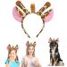 WLLHYF Animal Headband Cartoon Hair Hoop Animal Headwear Costume Hair Bands Cosplay Party Accessories Cute Headpiece Giraffe