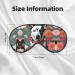 SSIMOO Cattle Dog Floral Print Double-Sided Eye Mask | Soft Light Blocking Sleep Mask for Enhanced Sleep Quality - International Shipping Available - Buy Online on SooperMarket.com